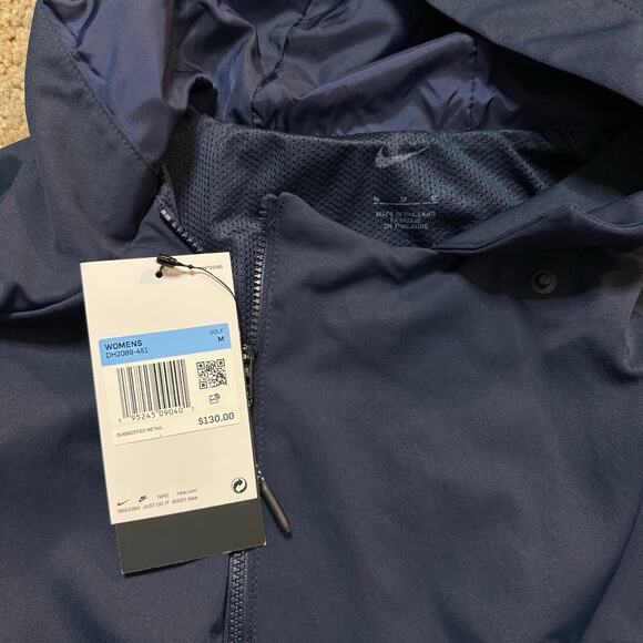 NWT Nike Women's Repel Obsidian Golf Jacket Black Blue Long Sleeve Size M - Picture 8 of 9